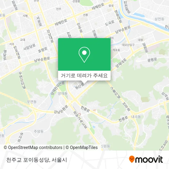천주교 포이동성당 지도