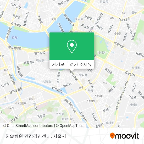 한솔병원 건강검진센터 지도