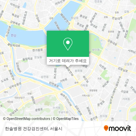 한솔병원 건강검진센터 지도