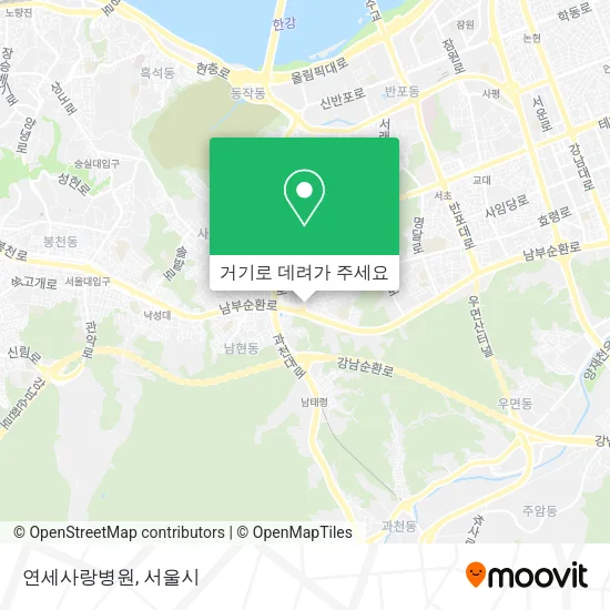 연세사랑병원 지도