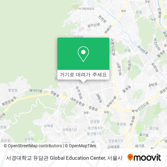 서경대학교 유담관 Global Education Center 지도