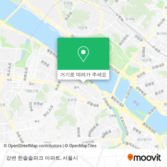 강변 한솔솔파크 아파트 지도