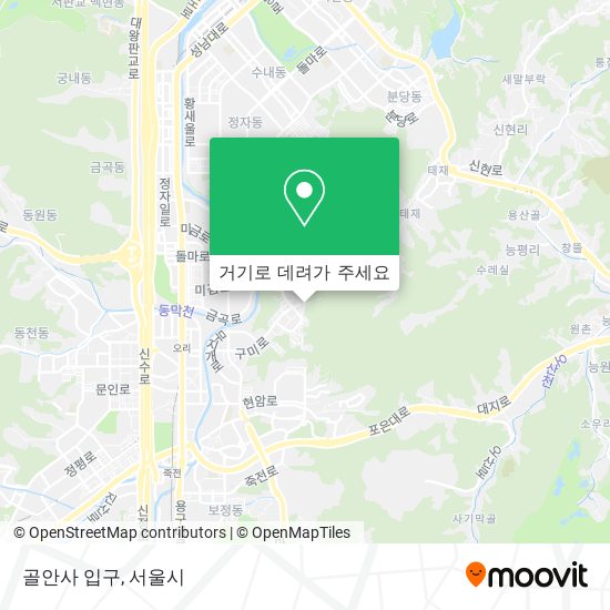 골안사 입구 지도