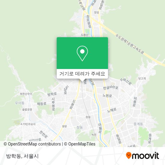 방학동 지도