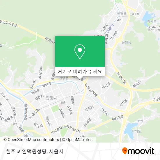 천주교 인덕원성당 지도