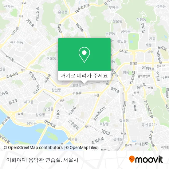 이화여대 음악관 연습실 지도