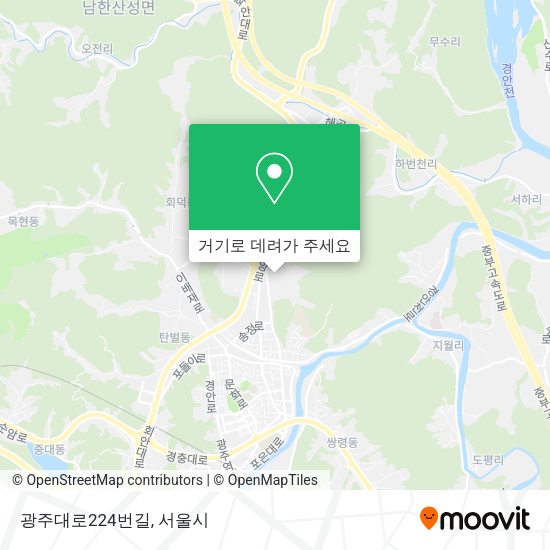 광주대로224번길 지도