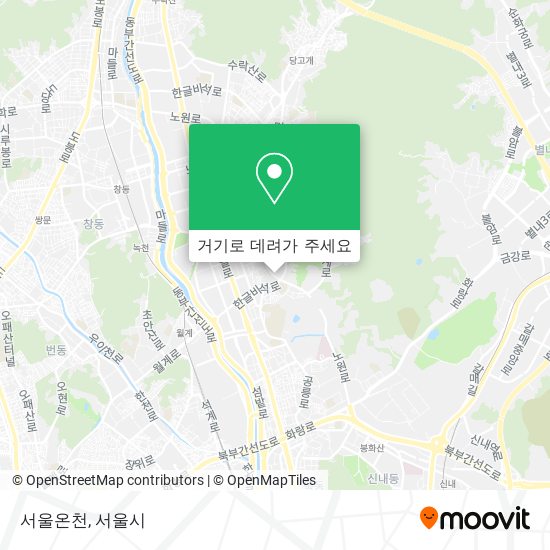 서울온천 지도