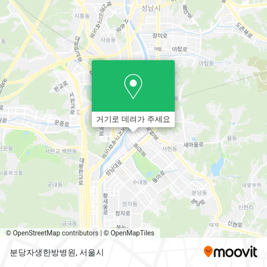 분당자생한방병원 지도