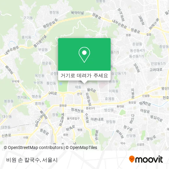 비원 손 칼국수 지도