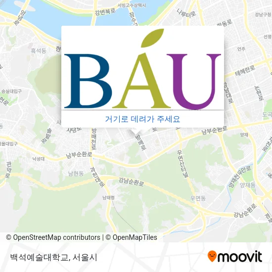 백석예술대학교 지도