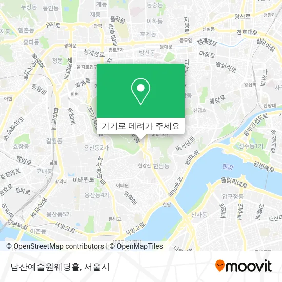 남산예술원웨딩홀 지도
