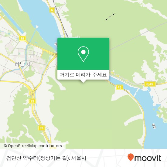 검단산 약수터(정상가는 길) 지도