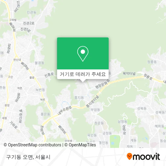 구기동 오면 지도