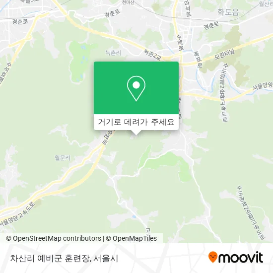 차산리 예비군 훈련장 지도
