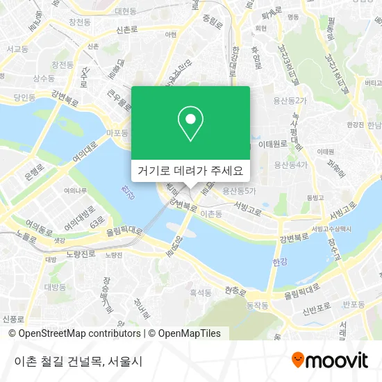 이촌 철길 건널목 지도