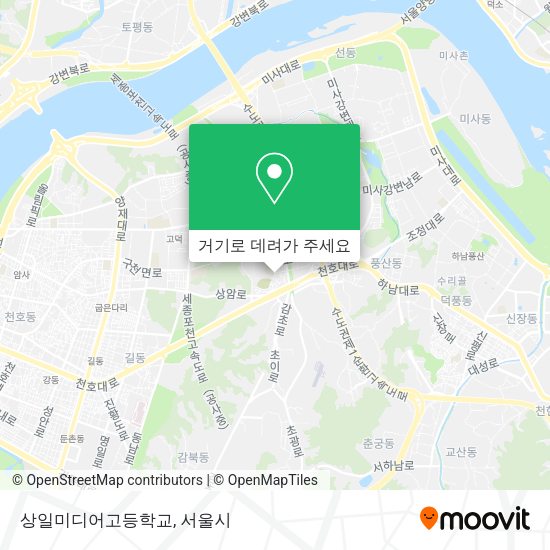상일미디어고등학교 지도