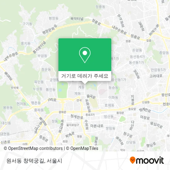원서동 창덕궁길 지도