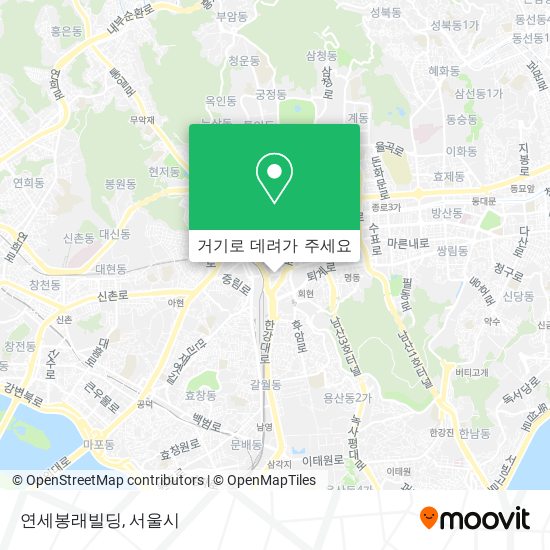 연세봉래빌딩 지도