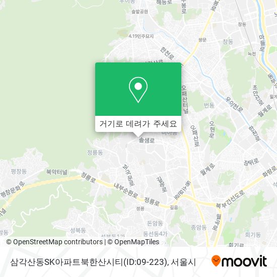 삼각산동SK아파트북한산시티(ID:09-223) 지도