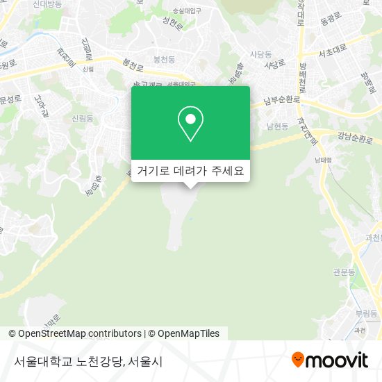 서울대학교 노천강당 지도
