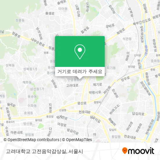 고려대학교 고전음악감상실 지도