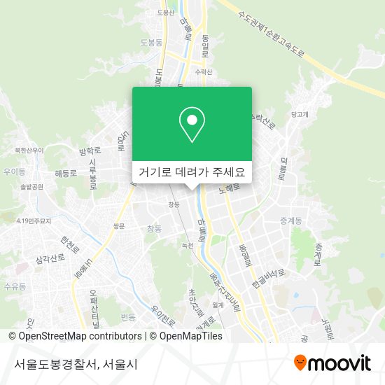 서울도봉경찰서 지도