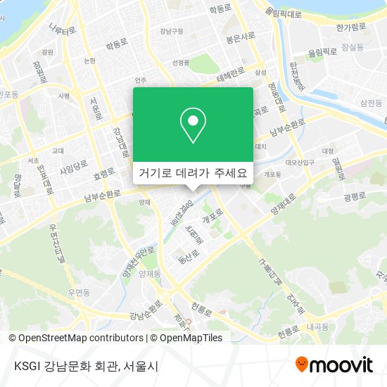 KSGI 강남문화 회관 지도