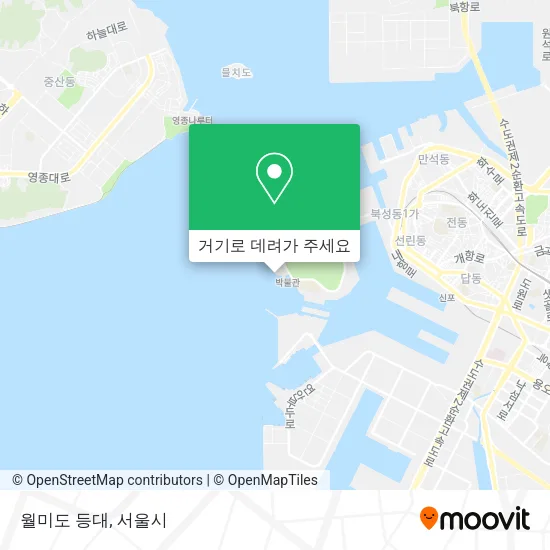 월미도 등대 지도