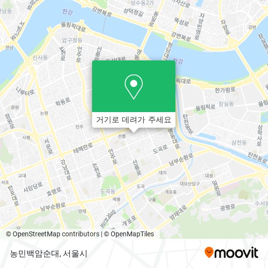 농민백암순대 지도