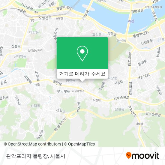 관악프라자 볼링장 지도