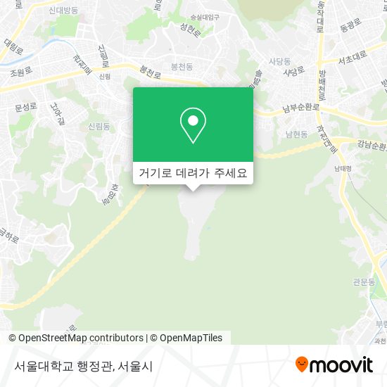 서울대학교 행정관 지도