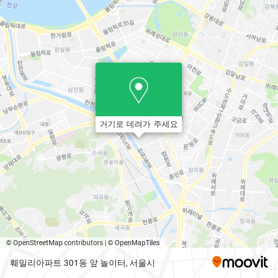 훼밀리아파트 301동 앞 놀이터 지도