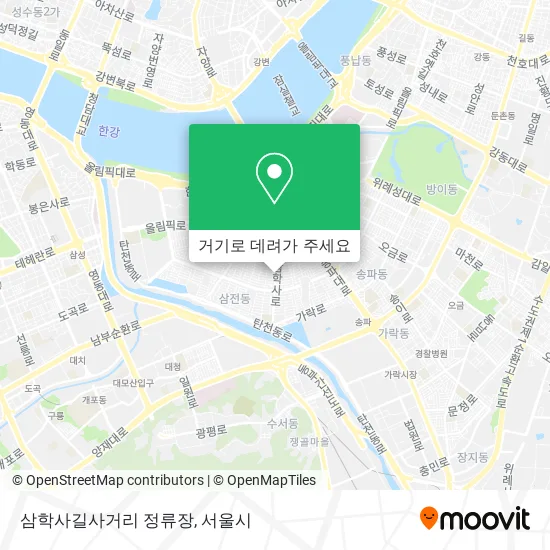 삼학사길사거리 정류장 지도