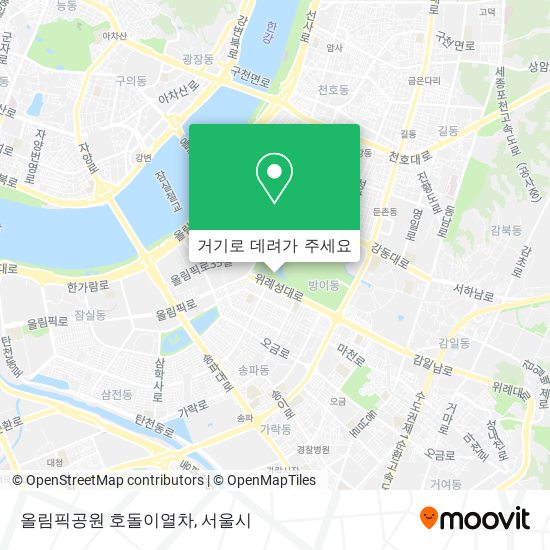 올림픽공원 호돌이열차 지도