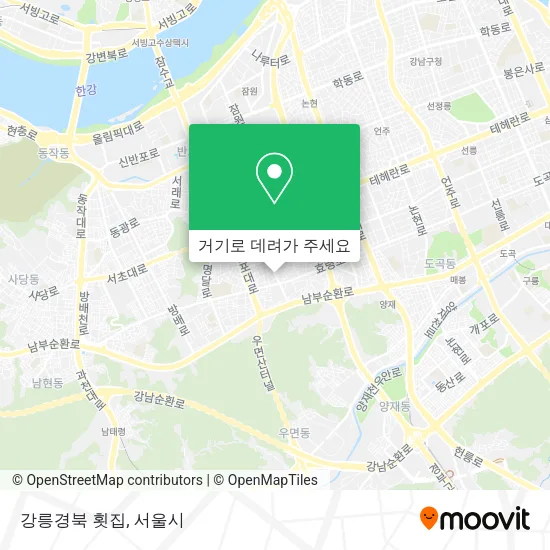 강릉경북 횟집 지도