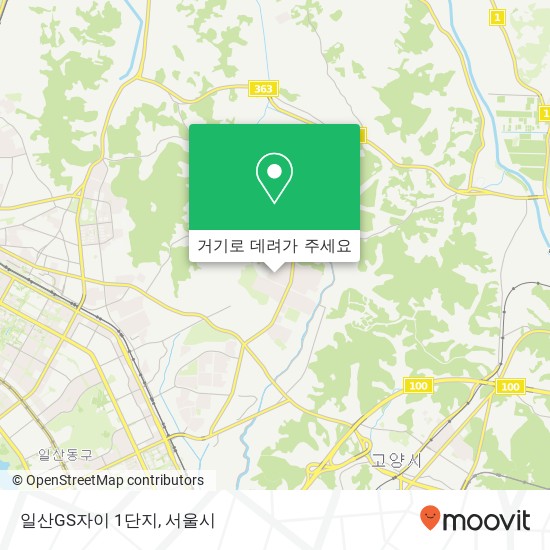 일산GS자이 1단지 지도