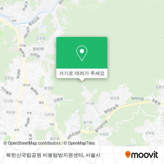 북한산국립공원 비봉탐방지원센터 지도