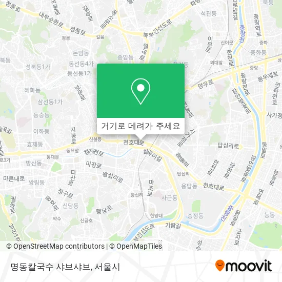 명동칼국수 샤브샤브 지도