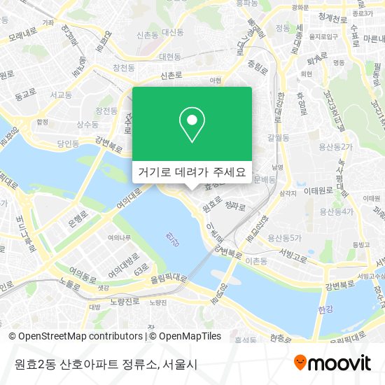 원효2동 산호아파트 정류소 지도