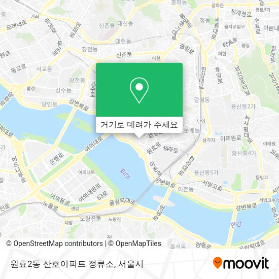 원효2동 산호아파트 정류소 지도