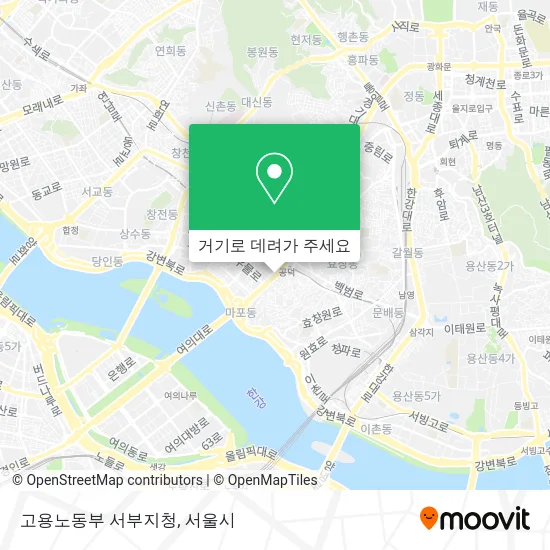 고용노동부 서부지청 지도