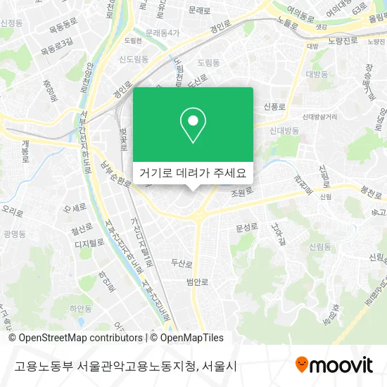 고용노동부 서울관악고용노동지청 지도