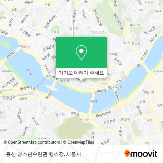 용산 청소년수련관 헬스장 지도