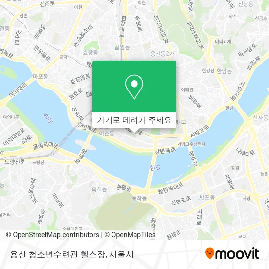용산 청소년수련관 헬스장 지도
