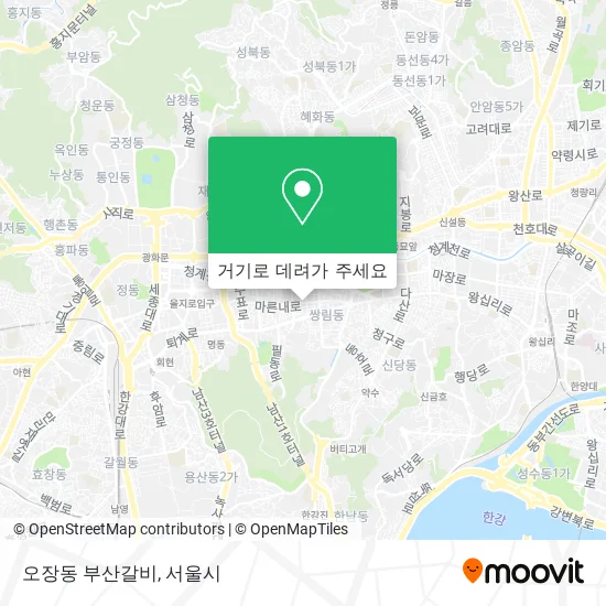 오장동 부산갈비 지도