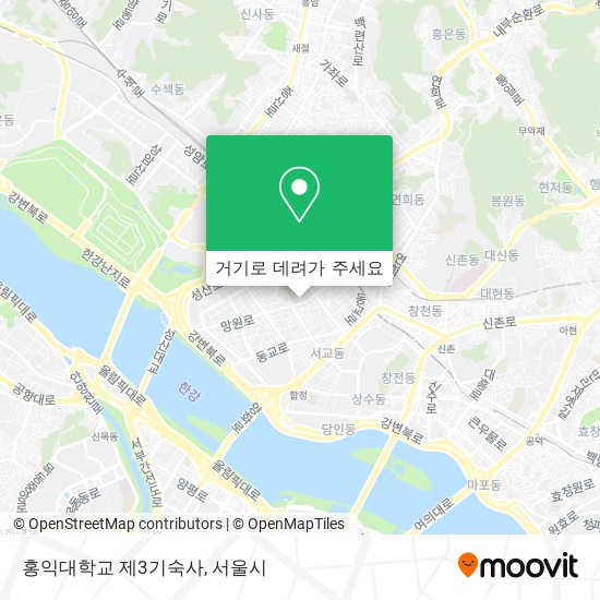 홍익대학교 제3기숙사 지도