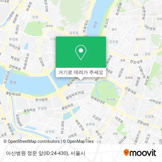 아산병원 정문 앞(ID:24-430) 지도