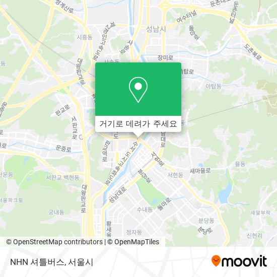 NHN 셔틀버스 지도