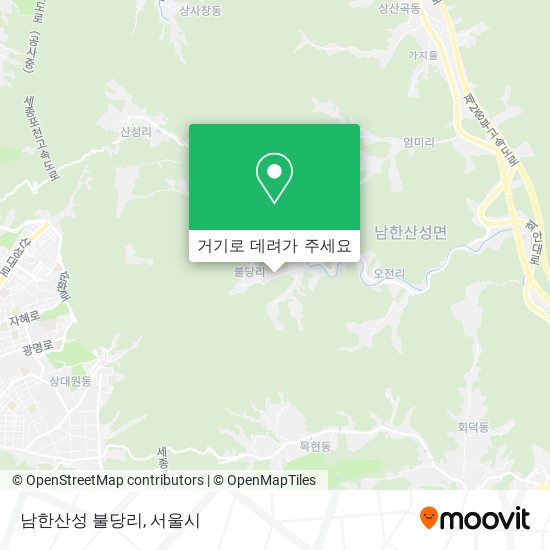남한산성 불당리 지도